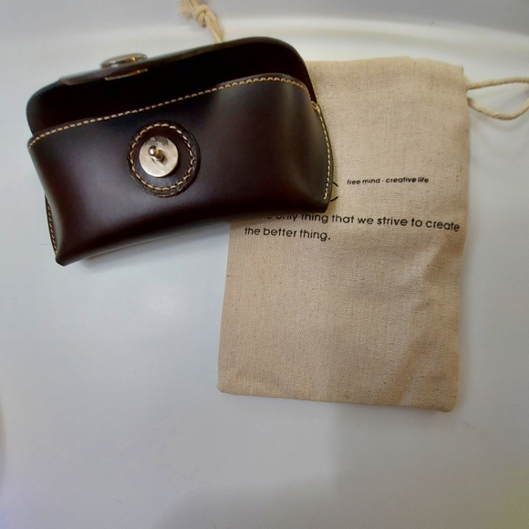 Unisex semi Hard Genuine Leather eyeglass case - Picture 5 of 6